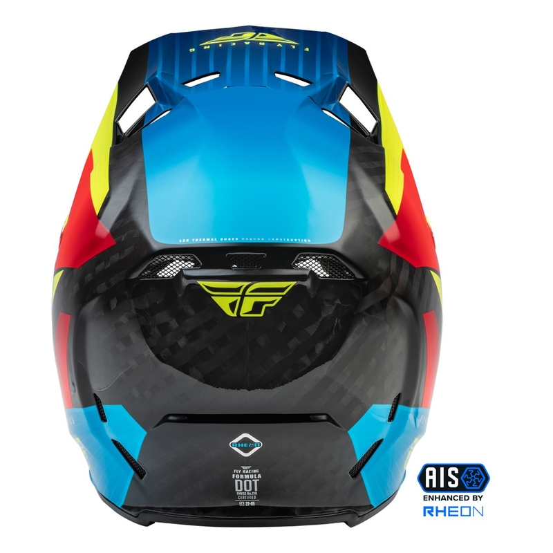 Motokrosová přilba FLY Racing Formula Carbon Prime fluo žluto-modro-červená