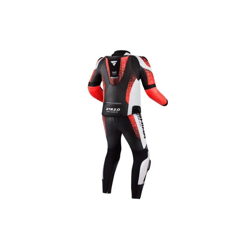 Shima STR 2.0 sort-hvid-fluorrød motorcykeloverall