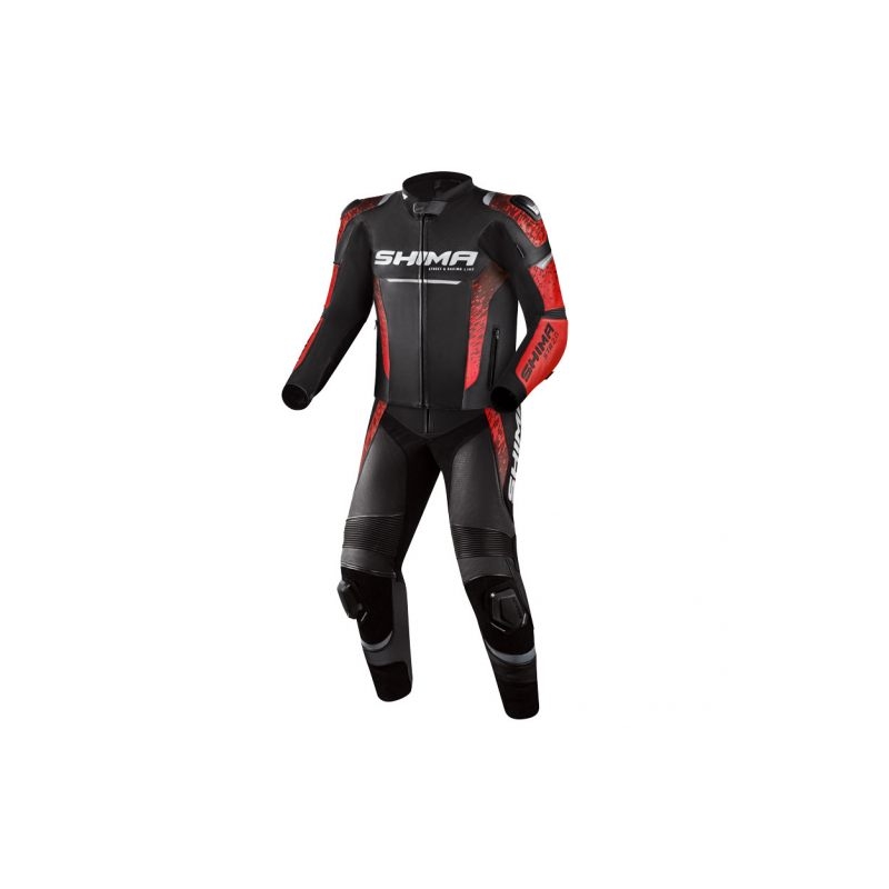 Shima STR 2.0 motorcykeloveralls sort og rød