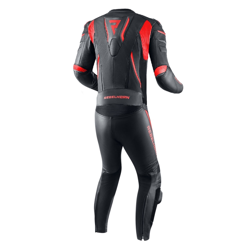Rebelhorn Fighter sort-rød motorcykeloverall udsalg