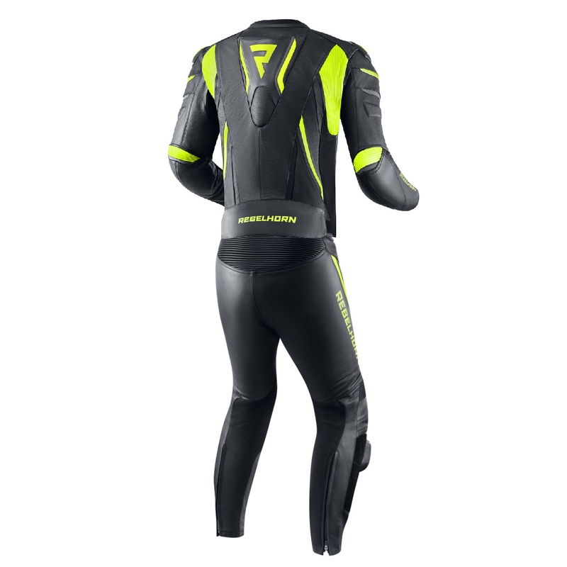 Rebelhorn Fighter Black-Fluo Yellow motorcykeloverall udsalg