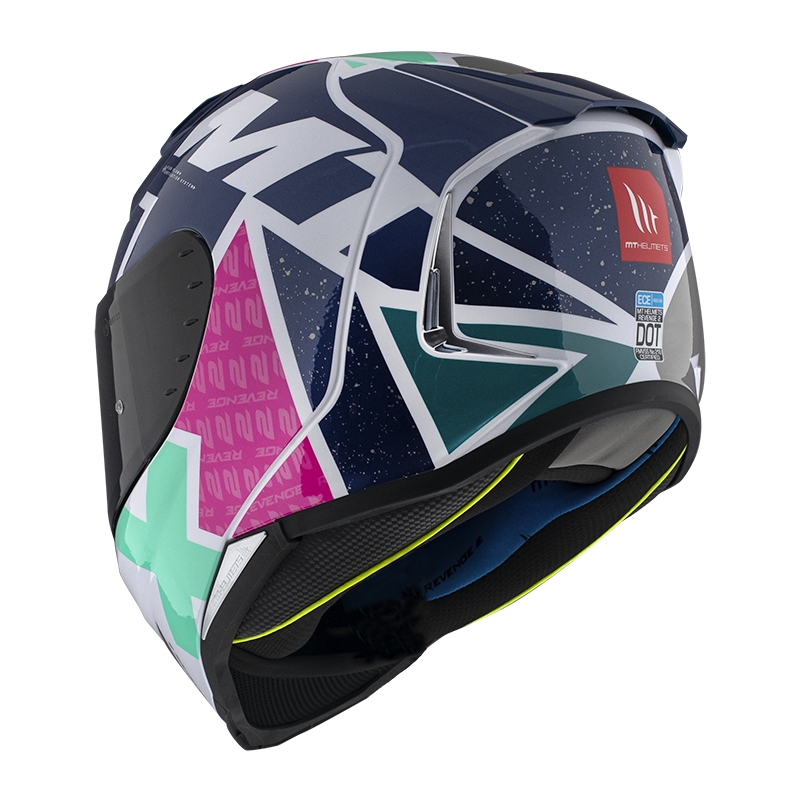 Integrální přilba na motorku MT FF110 Revenge 2 Light A7 bílo-modrá