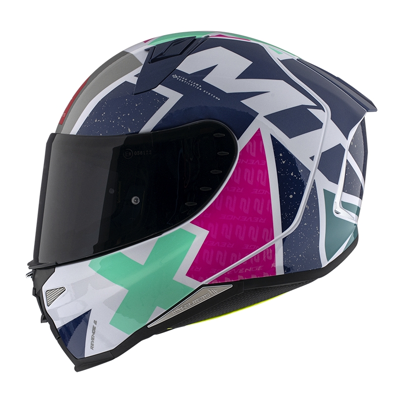 Integrální přilba na motorku MT FF110 Revenge 2 Light A7 bílo-modrá