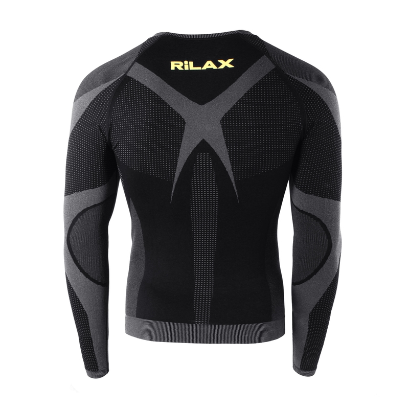 Herre funktionel T-shirt Rilax Noah sort - langærmet