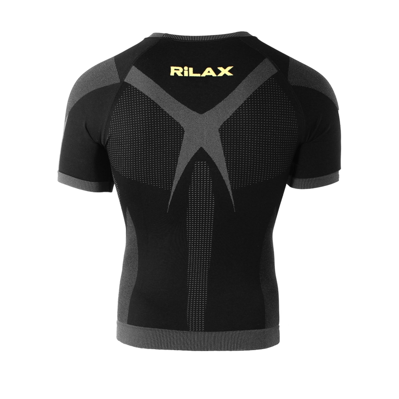 Herre funktionel T-shirt Rilax Noah sort - kortærmet