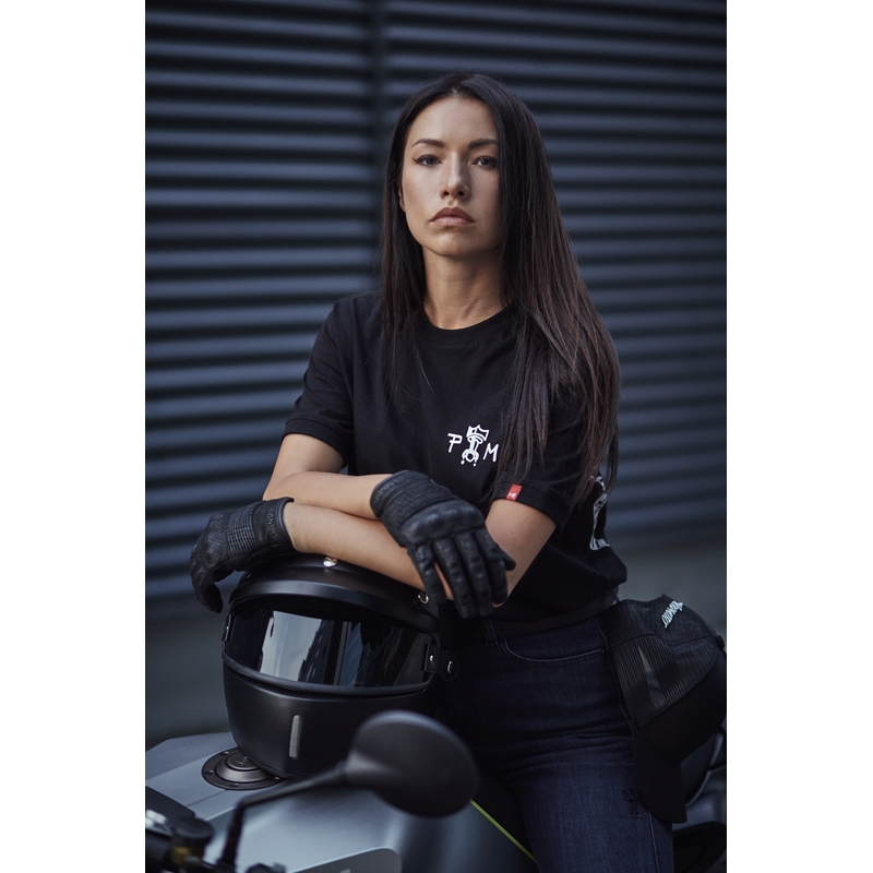 Motorcykeljeans til kvinder PANDO MOTO Kusari Cor 02 blå udsalg