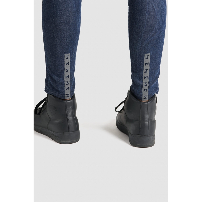 Motorcykeljeans til kvinder PANDO MOTO Kusari Cor 02 blå udsalg