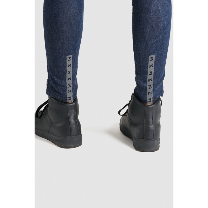 Motorcykeljeans til kvinder PANDO MOTO Kusari Cor 02 blå udsalg