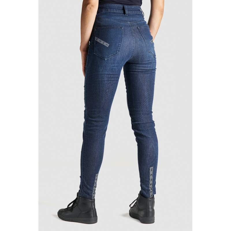 Motorcykeljeans til kvinder PANDO MOTO Kusari Cor 02 blå udsalg