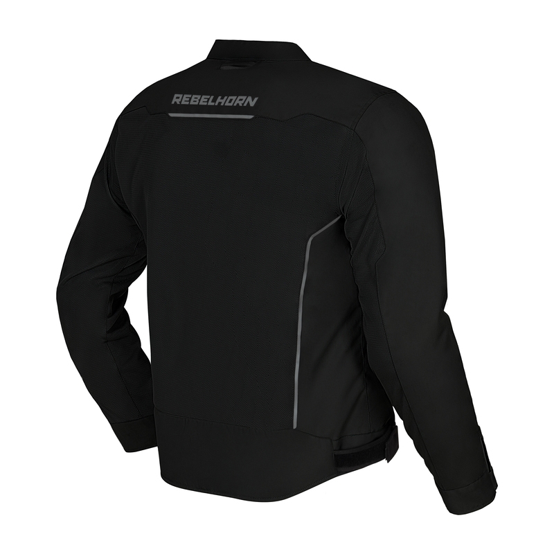 Rebelhorn Wave sort motorcykeljakke