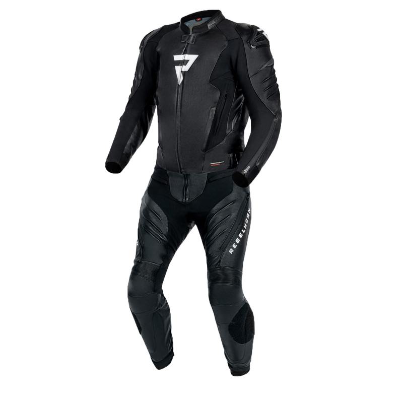 Rebelhorn Veloce sort og hvid motorcykeloverall