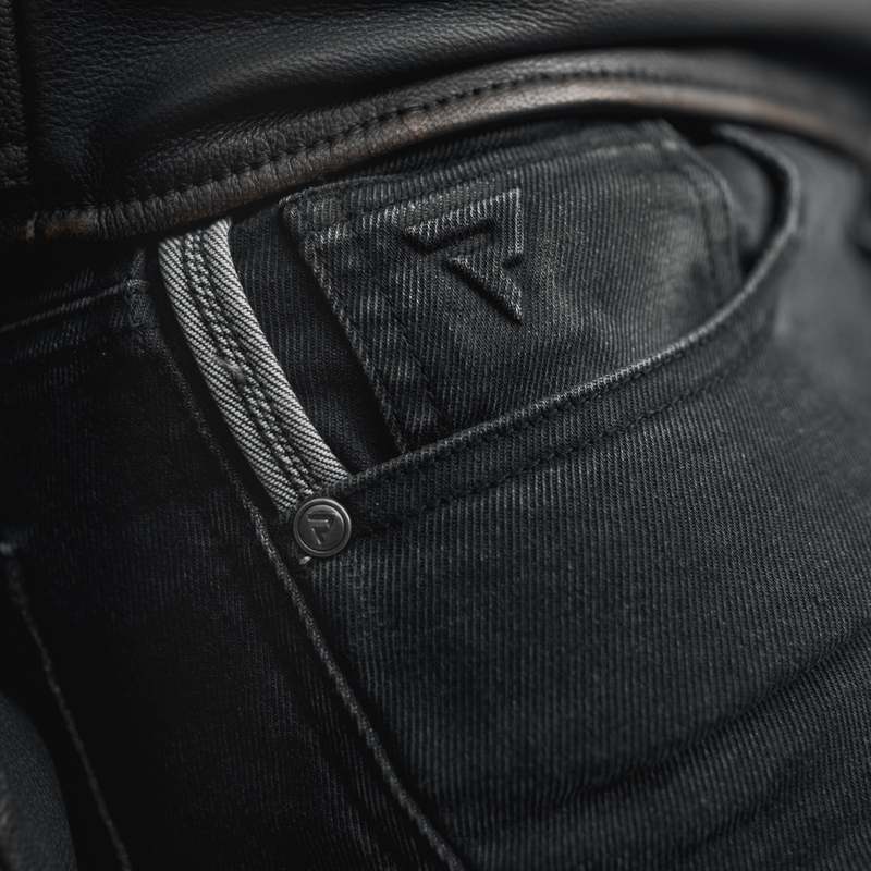 Motorcykeljeans Rebelhorn Nomad TP vasket sort udsalg