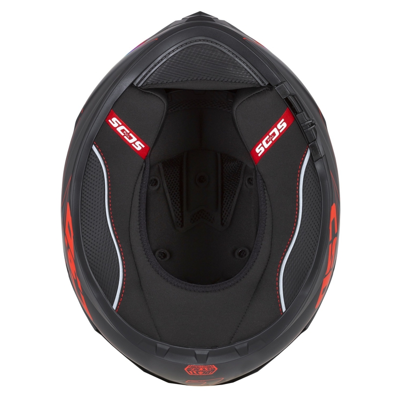 Cassida Integral GT 2.1 Flash sort-rød-grå motorcykelhjelm