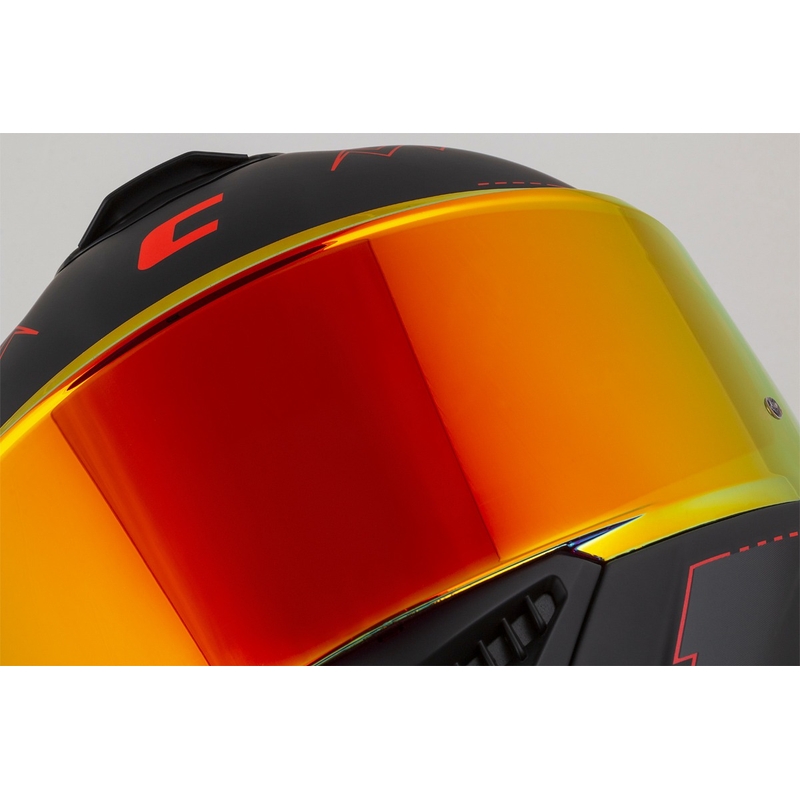 Cassida Integral GT 2.1 Flash sort-rød-grå motorcykelhjelm