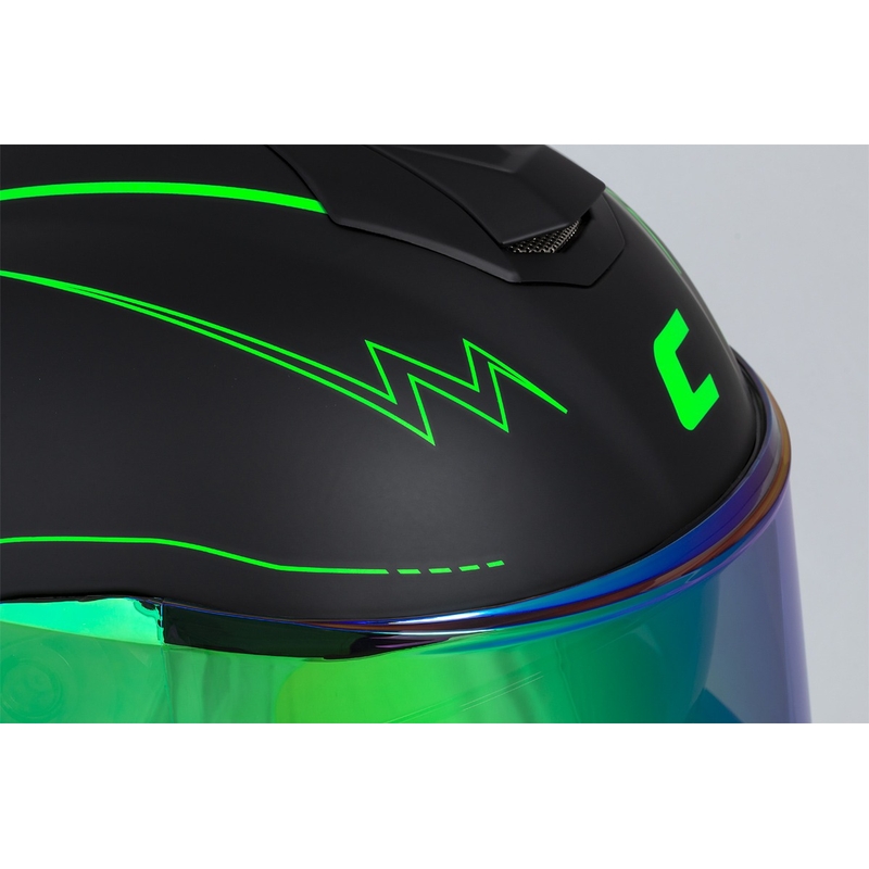 Integral motorcykelhjelm Cassida Integral GT 2.1 Flash sort-fluogrøn-grå