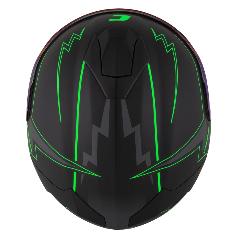 Integral motorcykelhjelm Cassida Integral GT 2.1 Flash sort-fluogrøn-grå
