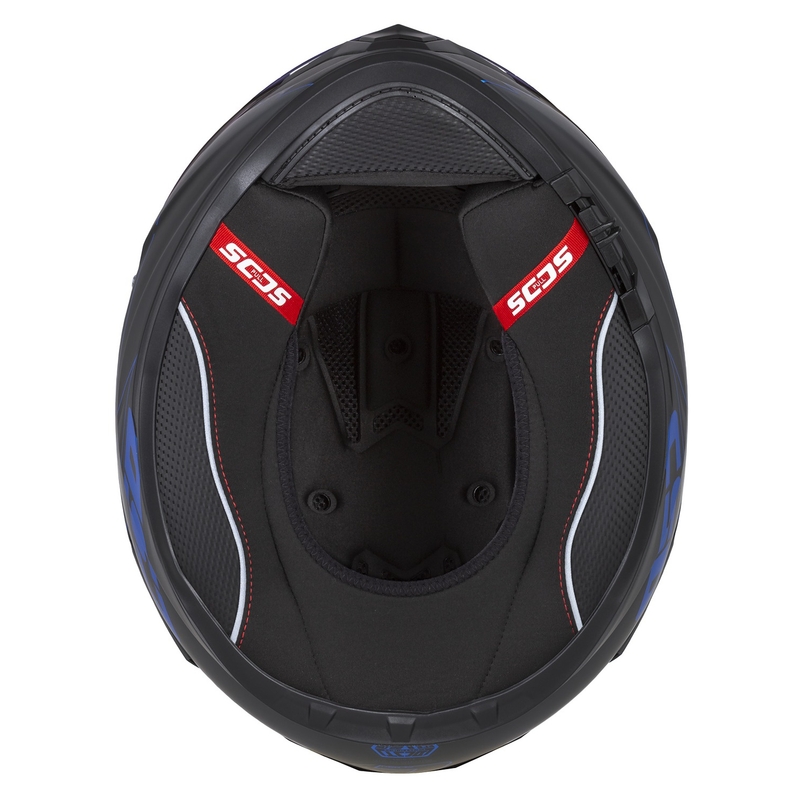 Integral motorcykelhjelm Cassida Integral GT 2.1 Flash sort-blå-grå