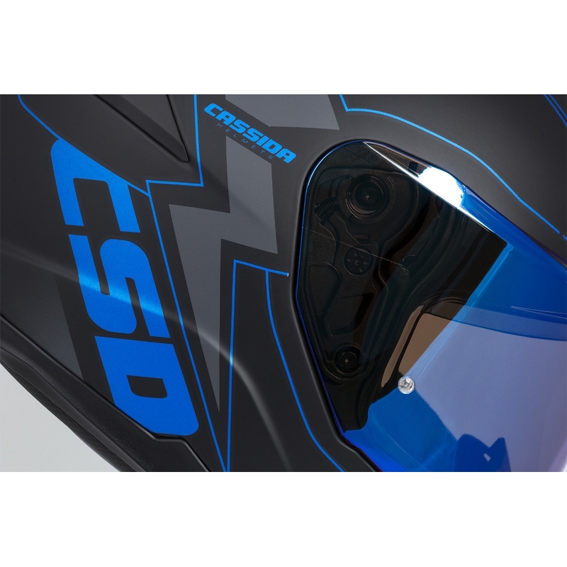 Integral motorcykelhjelm Cassida Integral GT 2.1 Flash sort-blå-grå