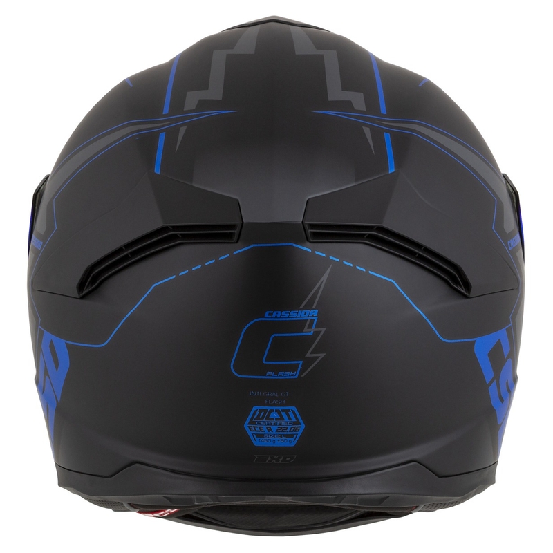 Integral motorcykelhjelm Cassida Integral GT 2.1 Flash sort-blå-grå