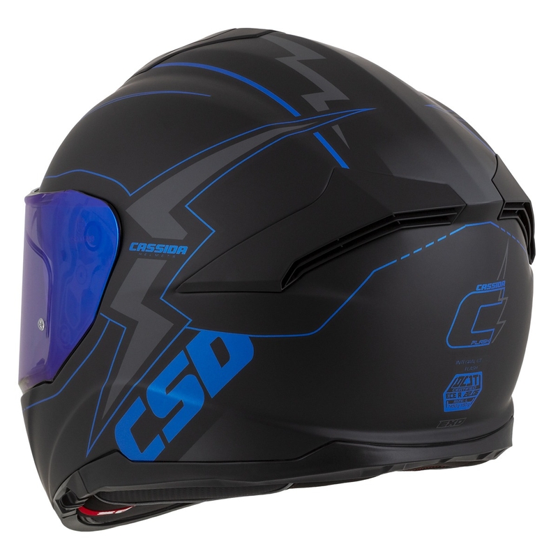 Integral motorcykelhjelm Cassida Integral GT 2.1 Flash sort-blå-grå