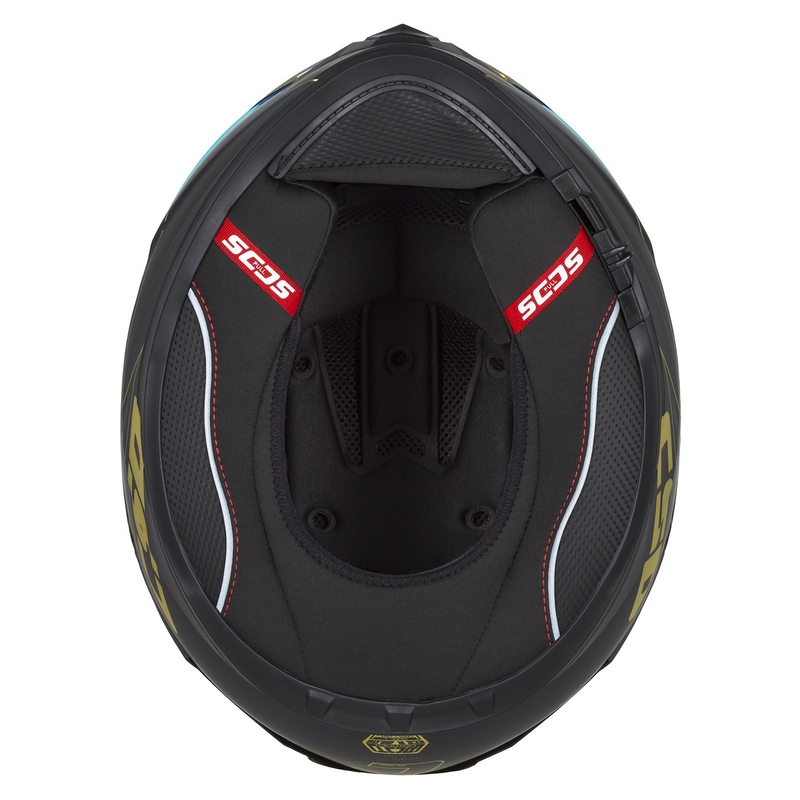 Cassida Integral GT 2.1 Flash sort-guld-grå motorcykelhjelm
