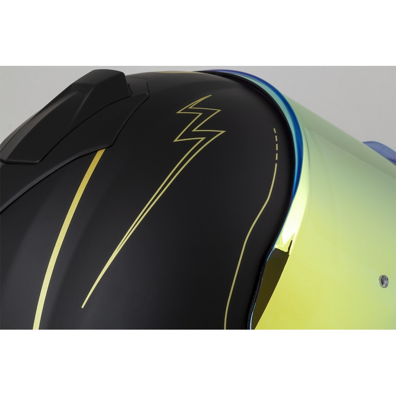 Cassida Integral GT 2.1 Flash sort-guld-grå motorcykelhjelm