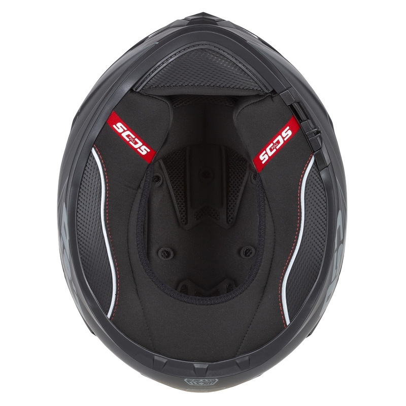 Cassida Integral GT 2.1 Flash sort-grå Integral motorcykelhjelm
