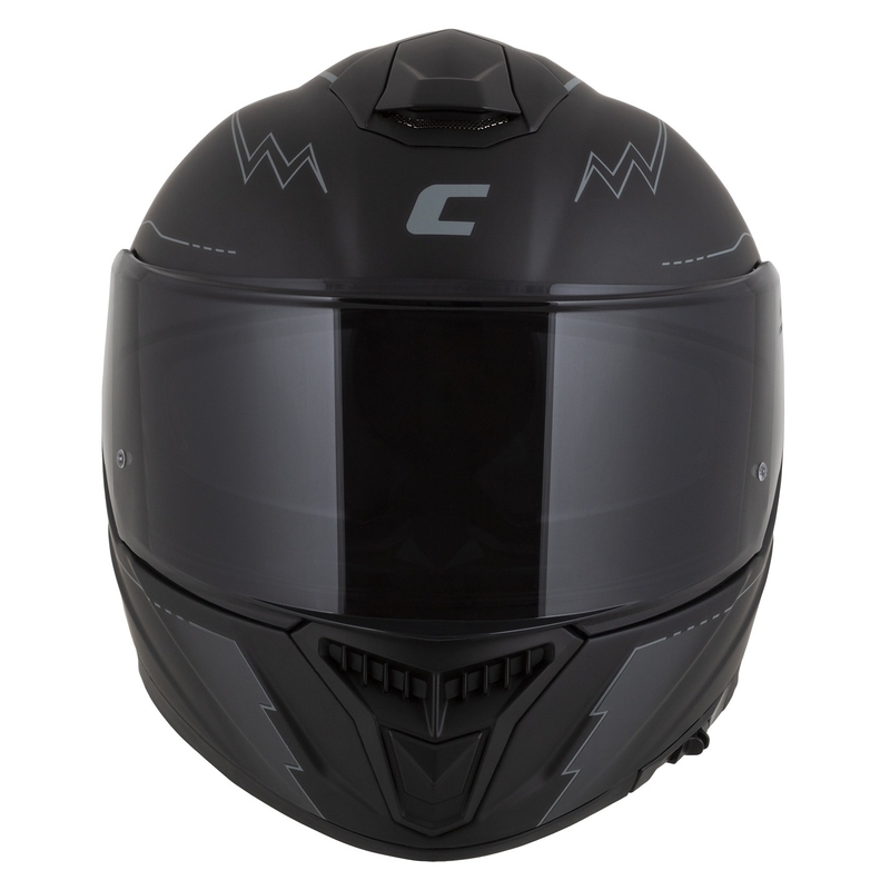 Cassida Integral GT 2.1 Flash sort-grå Integral motorcykelhjelm