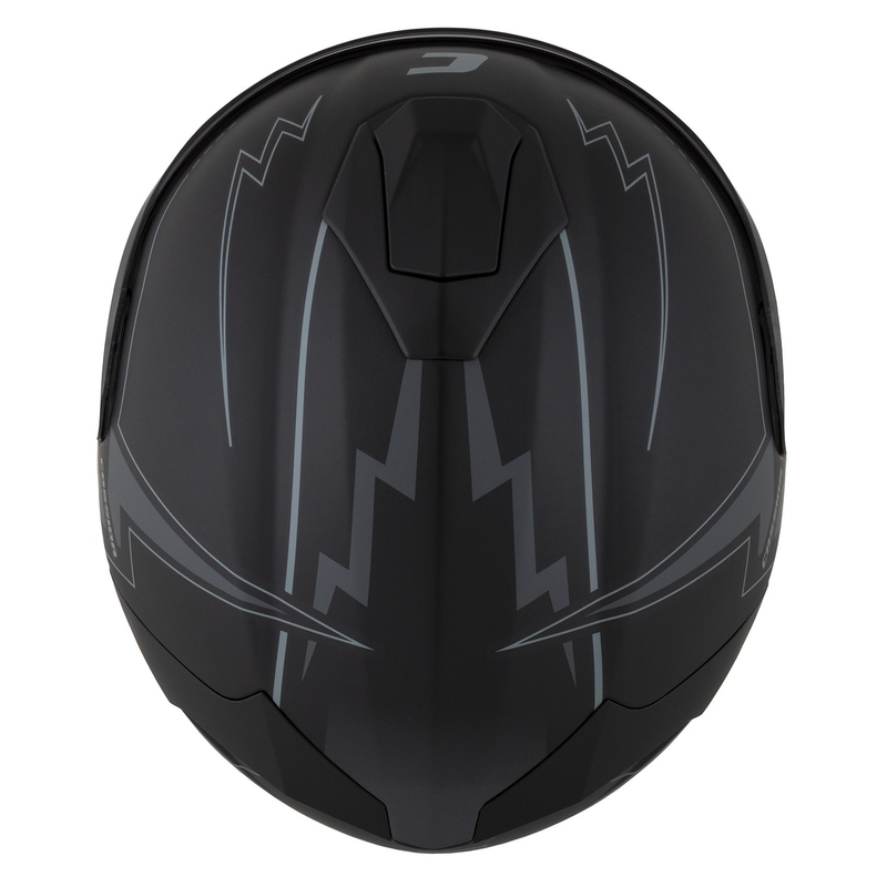 Cassida Integral GT 2.1 Flash sort-grå Integral motorcykelhjelm
