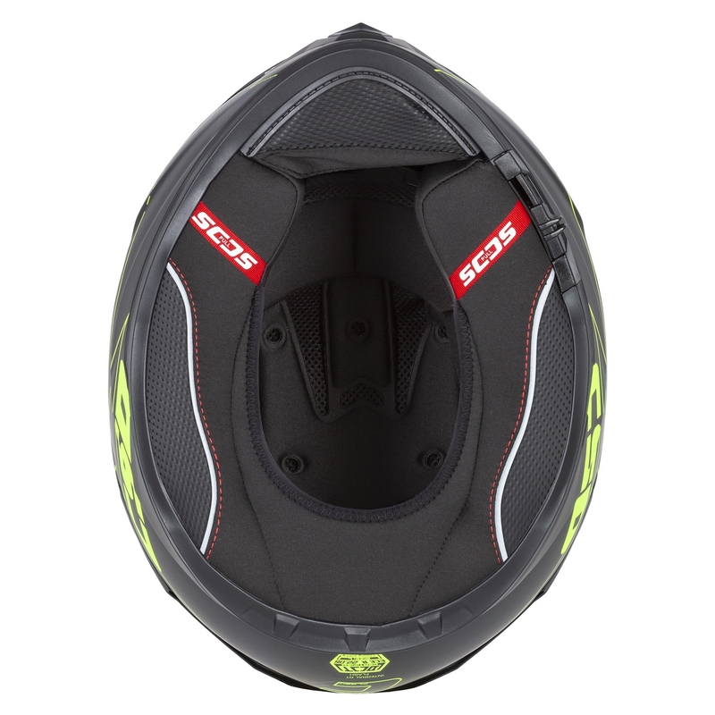 Integral motorcykelhjelm Cassida Integral GT 2.1 Flash sort-fluogul-grå