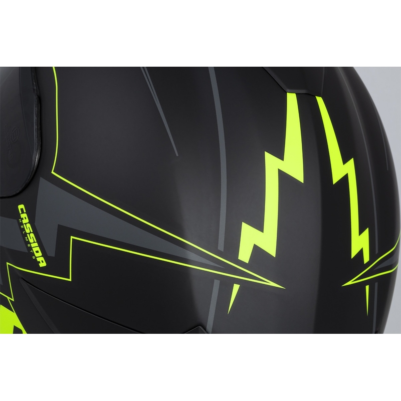 Integral motorcykelhjelm Cassida Integral GT 2.1 Flash sort-fluogul-grå