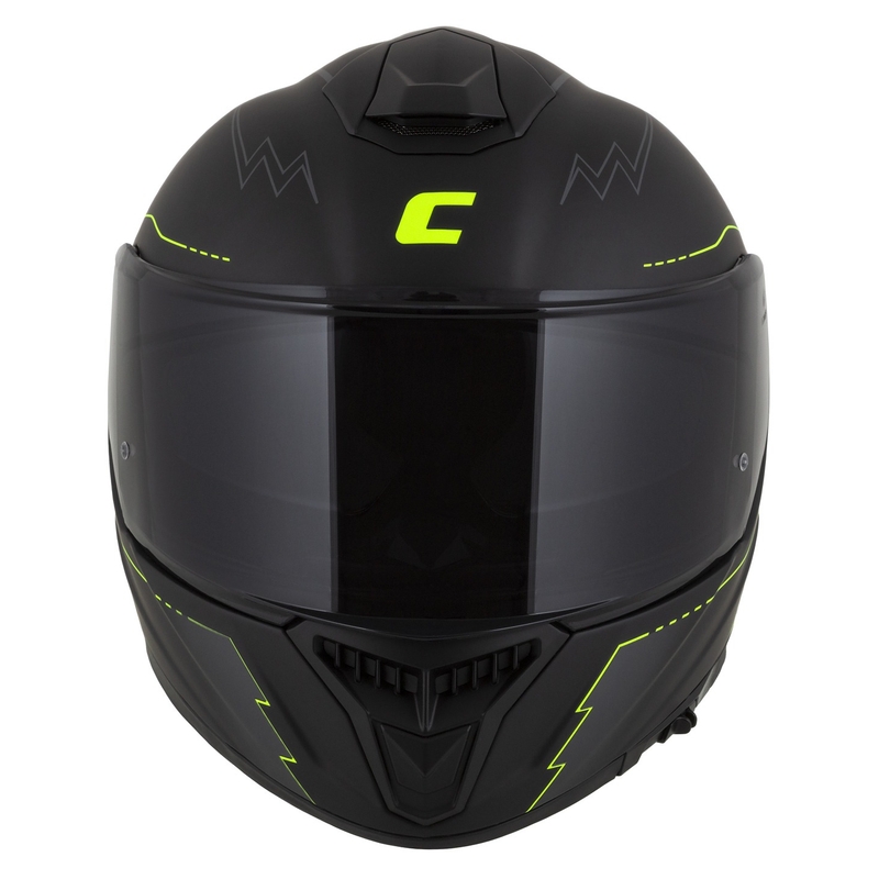 Integral motorcykelhjelm Cassida Integral GT 2.1 Flash sort-fluogul-grå