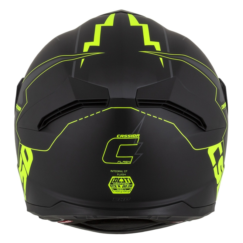Integral motorcykelhjelm Cassida Integral GT 2.1 Flash sort-fluogul-grå