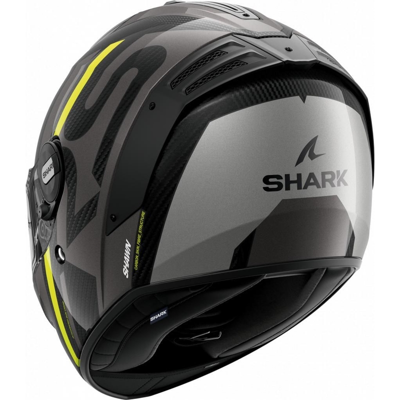 Integrální přilba na motorku SHARK SPARTAN RS Carbon Shawn černo-šedo-fluo žlutá