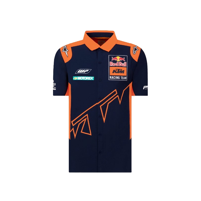 KTM Red Bull Racing Official Teamline-trøje blå-orange udsalg