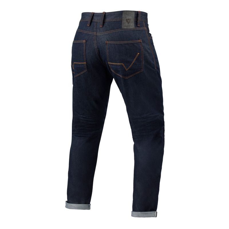 Revit Lewis Selvedge TF mørkeblå forlængede motorcykeljeans