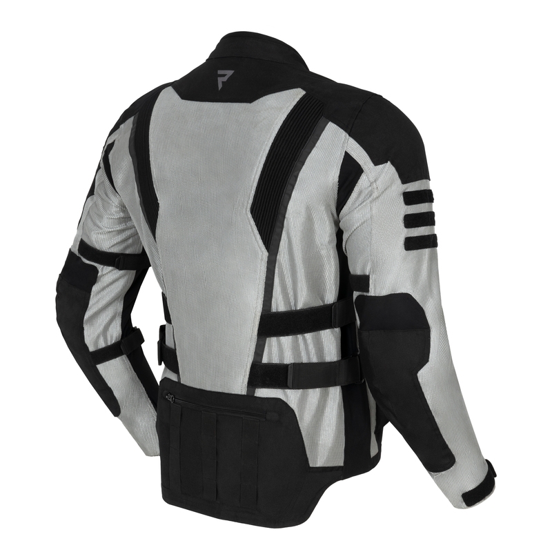 Rebelhorn Scandal II motorcykeljakke sølv-sort