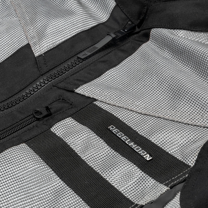 Rebelhorn Scandal II motorcykeljakke sølv-sort