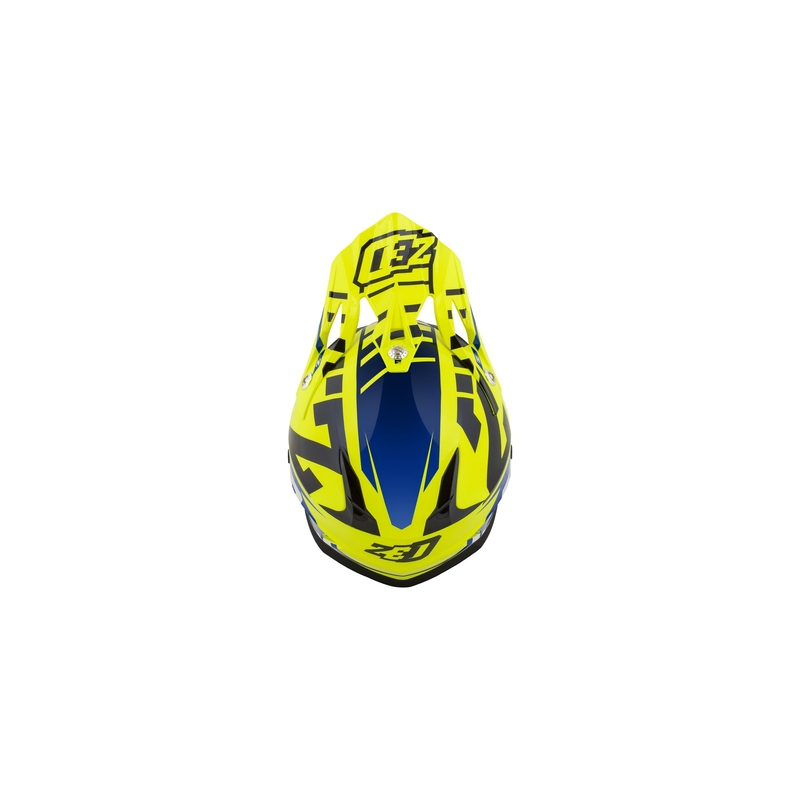 Dětská motokrosová přilba ZED X1.9D modro-fluo žluto-černo-bílá