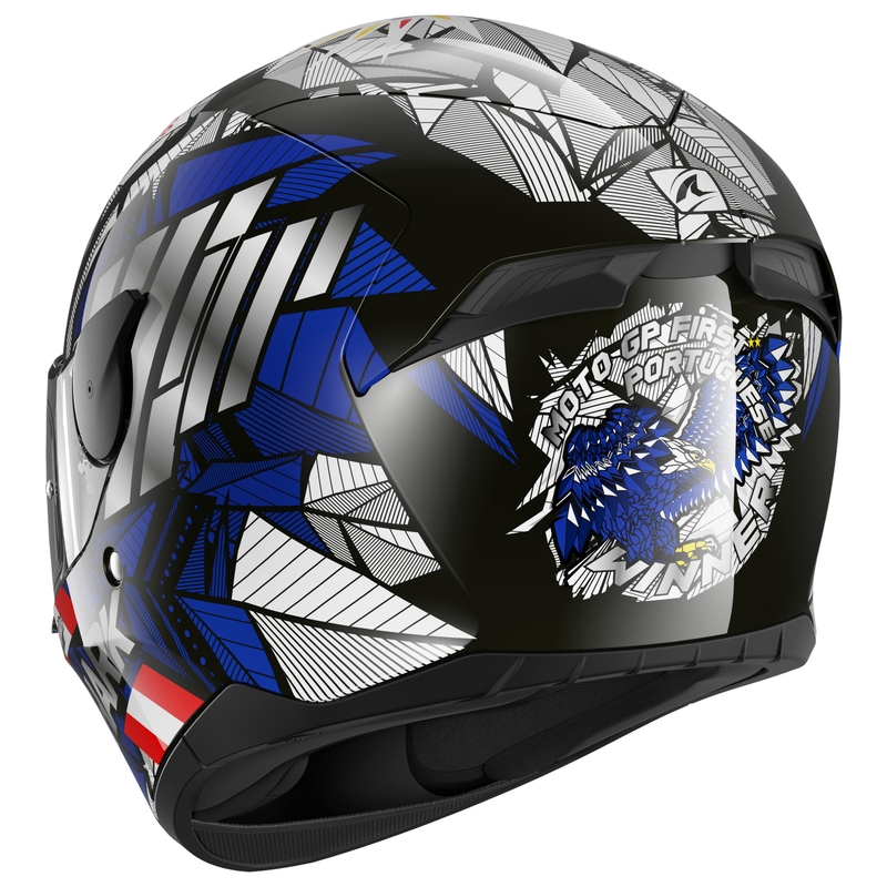 Integrální přilba na motorku SHARK D-SKWAL 2 Replica Oliveira Falco černo-modro-žlutá