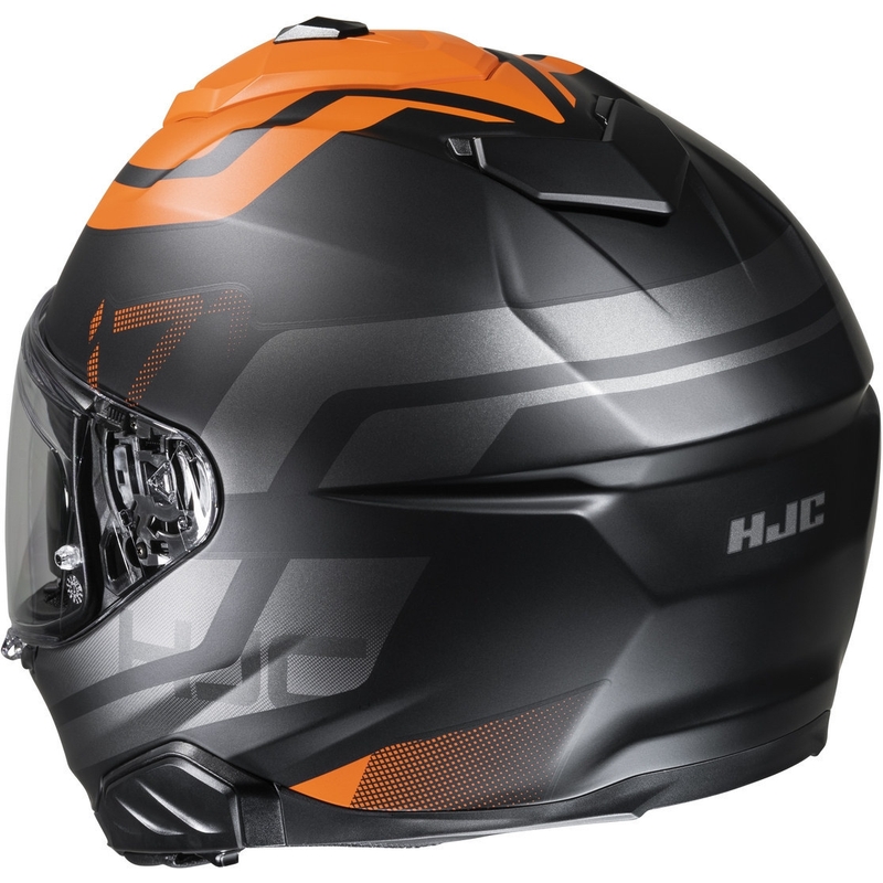 Integreret motorcykelhjelm HJC i71 Enta MC7SF sort-grå-orange