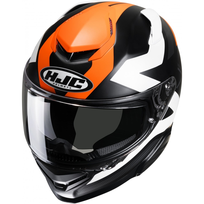 Integreret motorcykelhjelm HJC RPHA 71 Pinna MC7SF sort-hvid-orange udsalg