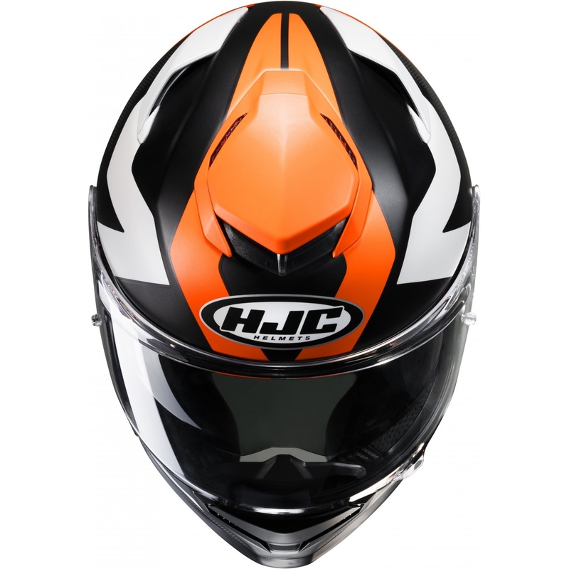 Integreret motorcykelhjelm HJC RPHA 71 Pinna MC7SF sort-hvid-orange udsalg