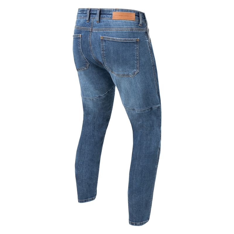 Rebelhorn Rage II motorcykeljeans, vasket blå udsalg