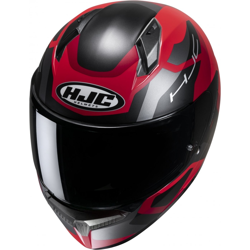 HJC C10 Tins MC1SF sort-grå-rød integreret motorcykelhjelm