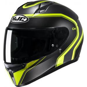 HJC C10 Elie MC3HSF sort-fluogul integreret motorcykelhjelm