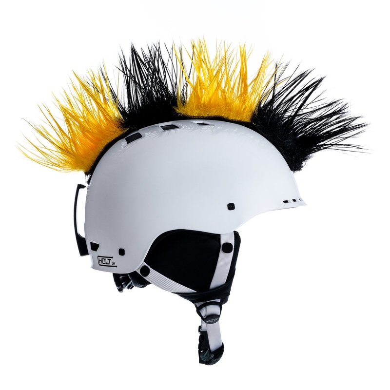 Mohawk-hjelmkasket sort-gul