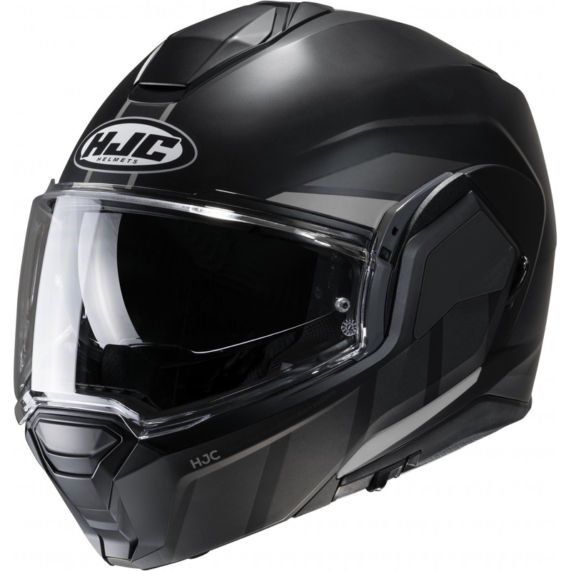 HJC i100 Beis MC5SF sort/grå flip-up motorcykelhjelm udsalg
