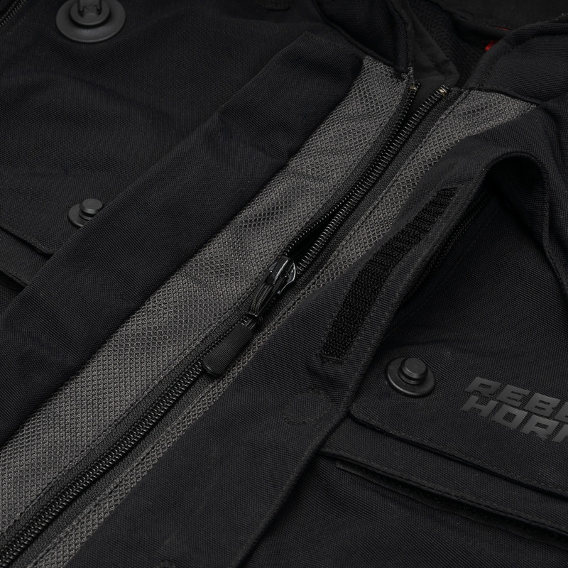 Rebelhorn Range antracit-sort-fluogul motorcykeljakke