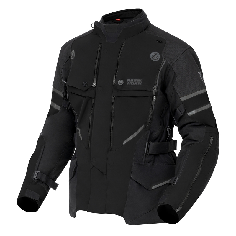Rebelhorn Range sort motorcykeljakke